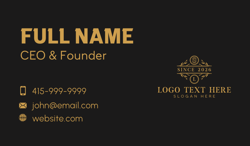 Gold Luxury Diamond Business Card